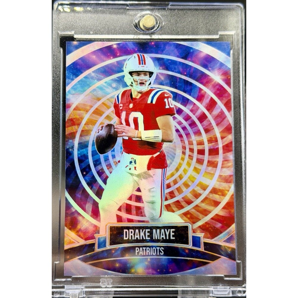 Drake Maye Color Wheel Holographic SP Fan Art Trading Card Patriots Collectible
